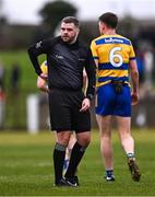 2 February 2025; Referee Conor Dourneen during the Allianz Football League Division 2 match between Louth and Roscommon at Integral GAA Grounds in Drogheda, Louth. Photo by Ben McShane/Sportsfile
