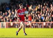 2 February 2025; Ethan Doherty of Derry during the Allianz Football League Division 1 match between Derry and Kerry at Celtic Park in Derry. Photo by Stephen McCarthy/Sportsfile