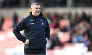 2 February 2025; Derry head coach Paul McIver before the Allianz Football League Division 1 match between Derry and Kerry at Celtic Park in Derry. Photo by Stephen McCarthy/Sportsfile