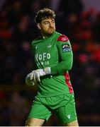 7 February 2025; Drogheda United goalkeeper Jack Brady during the FAI President's Cup final match between Shelbourne and Drogheda United at Tolka Park in Dublin. Photo by Shauna Clinton/Sportsfile