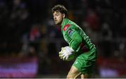 7 February 2025; Goalkeeper Jack Brady during the 2025 Men's FAI President's Cup final match between Shelbourne and Drogheda United at Tolka Park in Dublin. Photo by Stephen McCarthy/Sportsfile