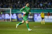7 February 2025; Goalkeeper Jack Brady during the 2025 Men's FAI President's Cup final match between Shelbourne and Drogheda United at Tolka Park in Dublin. Photo by Stephen McCarthy/Sportsfile