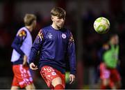 7 February 2025; James Roche of Shelbourne before the 2025 Men's FAI President's Cup final match between Shelbourne and Drogheda United at Tolka Park in Dublin. Photo by Stephen McCarthy/Sportsfile
