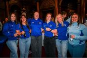 5 February 2025; Leinster Rugby, in association with Bank of Ireland, welcomed players, coaches and members of the media to College Green for the exclusive screening of ‘This Is Leinster’, a five-part behind the scenes documentary of the women’s team interprovincial success in the summer of 2024. The documentary, shot by the Leinster Rugby in-house videography team and led by Tom O’Sullivan, features never before seen footage and access with the wider squad, plus in-depth conversations with head coach Tania Rosser, captain Hannah O’Connor, and players Eimear Corri and Ruth Campbell. The documentary goes live at 7pm on Thursday evening, 6 February 2025 across all Leinster Rugby social platforms. Pictured are, from left, Leinster's Sarah Callan, Julia O'Connor, Aoife Wafer, Niamh O'Dowd, Emma Tilly and Jemma Farrell. Photo by Shauna Clinton/Sportsfile