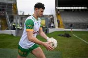 8 February 2025; Michael Langan of Donegal makes his way onto the pitch before the Allianz Football League Division 1 match between Kerry and Donegal at Fitzgerald Stadium in Killarney, Kerry. Photo by Brendan Moran/Sportsfile