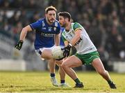 8 February 2025; Ryan McHugh of Donegal in action against Paudie Clifford of Kerry during the Allianz Football League Division 1 match between Kerry and Donegal at Fitzgerald Stadium in Killarney, Kerry. Photo by Brendan Moran/Sportsfile