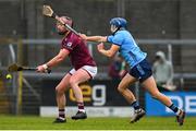 9 February 2025; Johnny Bermingham of Westmeath is tackled by Dara Purcell of Dublin during the Allianz Hurling League Division 1B match between Westmeath and Dublin at TEG Cusack Park in Mullingar, Westmeath. Photo by Shauna Clinton/Sportsfile