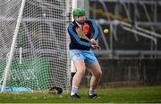 9 February 2025; Limerick goalkeeper Shane Dowling warms-up before the Allianz Hurling League Division 1A match between Limerick and Tipperary at TUS Gaelic Grounds in Limerick. Photo by Seb Daly/Sportsfile