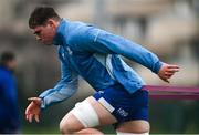 10 February 2025; Diarmuid Mangan during Leinster Rugby squad training at UCD in Dublin. Photo by David Fitzgerald/Sportsfile