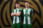 8 February 2025; Brothers Conor, left, and Rhys Knight during a Bray Wanderers squad portraits session at Carlisle Grounds in Bray, Wicklow. Photo by Stephen McCarthy/Sportsfile