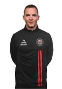 10 February 2025; Coach Derek Pender during a Bohemians FC squad portraits session at DCU Sports Campus in Dublin. Photo by Tyler Miller/Sportsfile