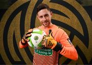8 February 2025; Goalkeeper Stephen McGuinness during a Bray Wanderers squad portraits session at Carlisle Grounds in Bray, Wicklow. Photo by Stephen McCarthy/Sportsfile