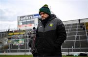 8 February 2025; Donall Barrett of Donegal GAA makes his way onto the pitch before the Allianz Football League Division 1 match between Kerry and Donegal at Fitzgerald Stadium in Killarney, Kerry. Photo by Brendan Moran/Sportsfile