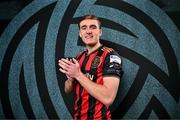 10 February 2025; Cian Byrne during a Bohemians FC squad portraits session at DCU Sports Campus in Dublin. Photo by Sam Barnes/Sportsfile