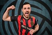 10 February 2025; Jordan Flores during a Bohemians FC squad portraits session at DCU Sports Campus in Dublin. Photo by Sam Barnes/Sportsfile