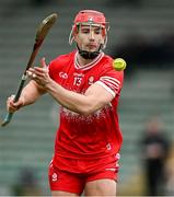 9 February 2025; John Mullan of Derry during the Allianz Hurling League Division 2 match between Kerry and Derry at Austin Stack Park in Tralee, Kerry. Photo by Brendan Moran/Sportsfile