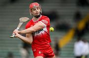 9 February 2025; John Mullan of Derry during the Allianz Hurling League Division 2 match between Kerry and Derry at Austin Stack Park in Tralee, Kerry. Photo by Brendan Moran/Sportsfile