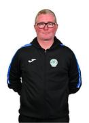 10 February 2025; Head coach Darren Murphy  during a Finn Harps FC squad portraits session at Finn Park in Ballybofey, Donegal. Photo by Shauna Clinton/Sportsfile