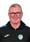 10 February 2025; Head coach Darren Murphy  during a Finn Harps FC squad portraits session at Finn Park in Ballybofey, Donegal. Photo by Shauna Clinton/Sportsfile