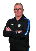10 February 2025; Head coach Darren Murphy  during a Finn Harps FC squad portraits session at Finn Park in Ballybofey, Donegal. Photo by Shauna Clinton/Sportsfile