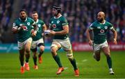 9 February 2025; Caelan Doris of Ireland during the Guinness Six Nations Rugby Championship match between Scotland and Ireland at Scottish Gas Murrayfield Stadium in Edinburgh, Scotland. Photo by Ramsey Cardy/Sportsfile