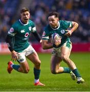 9 February 2025; Hugo Keenan of Ireland during the Guinness Six Nations Rugby Championship match between Scotland and Ireland at Scottish Gas Murrayfield Stadium in Edinburgh, Scotland. Photo by Ramsey Cardy/Sportsfile