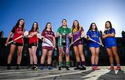 12 February 2025; eir, proud sponsor of the Camogie U16 All-Ireland Championship, celebrated the official launch of the 2025 season, which threw-in on Sunday, 9th February. As part of their sponsorship, eir is introducing the “eir Game of the Week,” spotlighting one standout fixture from across all divisions, along with the eir Player of the Match. Pictured, from left, are Eva Cunningham, Down U16 Co-Captain, Niamh McCluskey, Down U16 Co-Captain, Roisin Coleman, Galway U16 Captain, Aoife Morrissey, Limerick U16 Captain, Lucy Nolan, Wexford U16 Captain, Faith Dunne, Cavan U16 Co-Captain, Rebecca Clarke, Cork U16 Co-Captain. This season also marks the beginning of eir’s three-year sponsorship agreement with the Camogie Association. Photo by Seb Daly/Sportsfile