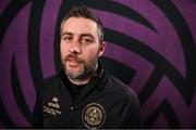11 February 2025; Manager Alban Hysa during a Bohemians FC squad portraits session at DCU Sports Complex in Dublin. Photo by David Fitzgerald/Sportsfile