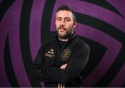 11 February 2025; Manager Alban Hysa during a Bohemians FC squad portraits session at DCU Sports Complex in Dublin. Photo by David Fitzgerald/Sportsfile