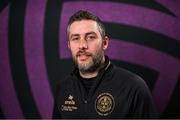 11 February 2025; Manager Alban Hysa during a Bohemians FC squad portraits session at DCU Sports Complex in Dublin. Photo by David Fitzgerald/Sportsfile
