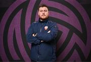 11 February 2025; Manager Sean Russell during a Treaty United FC squad portraits session at UL North Campus in Limerick. Photo by Sam Barnes/Sportsfile