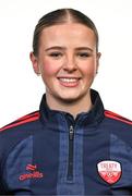 11 February 2025; Digital media coordinator Emma Dineen during a Treaty United FC squad portraits session at UL North Campus in Limerick. Photo by Sam Barnes/Sportsfile