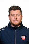 11 February 2025; Manager Sean Russell during a Treaty United FC squad portraits session at UL North Campus in Limerick. Photo by Sam Barnes/Sportsfile