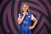 11 February 2025; Madison McGuan during a Treaty United FC squad portraits session at UL North Campus in Limerick. Photo by Sam Barnes/Sportsfile