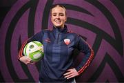 11 February 2025; Digital media coordinator Emma Dineen during a Treaty United FC squad portraits session at UL North Campus in Limerick. Photo by Sam Barnes/Sportsfile