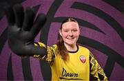 11 February 2025; Goalkeeper Chloe Widger during a Treaty United FC squad portraits session at UL North Campus in Limerick. Photo by Sam Barnes/Sportsfile