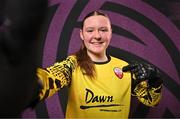 11 February 2025; Goalkeeper Chloe Widger during a Treaty United FC squad portraits session at UL North Campus in Limerick. Photo by Sam Barnes/Sportsfile
