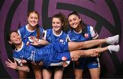 11 February 2025; Players, from left, Ayaka Ikeza, Anna Rockett,  Jillian O'Toole and Madelyn Robbins during a Treaty United FC squad portraits session at UL North Campus in Limerick. Photo by Sam Barnes/Sportsfile