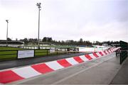 17 January 2025; A general view of the University of Galway Connacht GAA Air Dome, in Bekan, Mayo, which was destroyed during Storm Éowyn. Photo by Piaras Ó Mídheach/Sportsfile