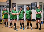11 February 2025; Players during a Peamount United squad portraits session at Greenogue Park in Newcastle, Dublin. Photo by Stephen McCarthy/Sportsfile