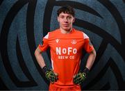 12 February 2025; Goalkeeper Theo Hennessy during a Drogheda United squad portraits session at Ratoath Harps AFC in Meath. Photo by Stephen McCarthy/Sportsfile