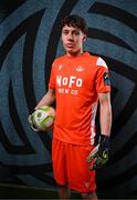 12 February 2025; Goalkeeper Theo Hennessy during a Drogheda United squad portraits session at Ratoath Harps AFC in Meath. Photo by Stephen McCarthy/Sportsfile