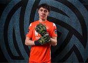 12 February 2025; Goalkeeper Theo Hennessy during a Drogheda United squad portraits session at Ratoath Harps AFC in Meath. Photo by Stephen McCarthy/Sportsfile