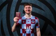 12 February 2025; Andrew Quinn during a Drogheda United squad portraits session at Ratoath Harps AFC in Meath. Photo by Stephen McCarthy/Sportsfile