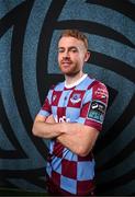 12 February 2025; Paul Doyle during a Drogheda United squad portraits session at Ratoath Harps AFC in Meath. Photo by Stephen McCarthy/Sportsfile