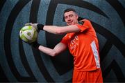 12 February 2025; Goalkeeper Luke Dennison during a Drogheda United squad portraits session at Ratoath Harps AFC in Meath. Photo by Stephen McCarthy/Sportsfile