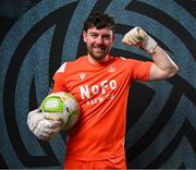12 February 2025; Goalkeeper Jack Brady during a Drogheda United squad portraits session at Ratoath Harps AFC in Meath. Photo by Stephen McCarthy/Sportsfile
