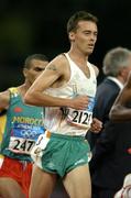 28 August 2004; Ireland's Alastair Cragg (2129) in action during the Final of the Men's 5000m. Olympic Stadium. Games of the XXVIII Olympiad, Athens Summer Olympics Games 2004, Athens, Greece. Picture credit; Brendan Moran / SPORTSFILE