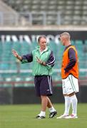 3 September 2004; Brian Kerr, Republic of Ireland manager, with Graham Kavanagh, during squad training. Lansdowne Road, Dublin. Picture credit; David Maher / SPORTSFILE