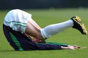 3 September 2004; John O'Shea, Republic of Ireland, in action during squad training. Lansdowne Road, Dublin. Picture credit; David Maher / SPORTSFILE